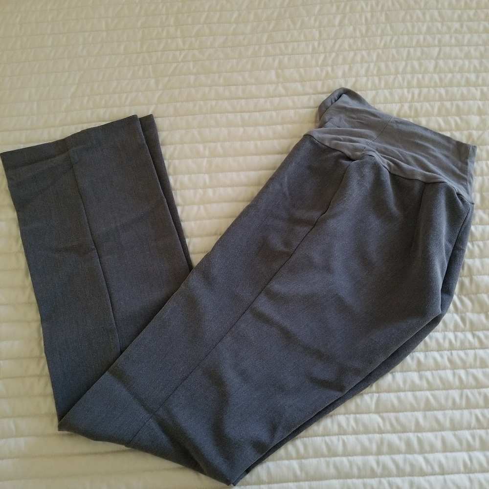 Gray maternity dress pants